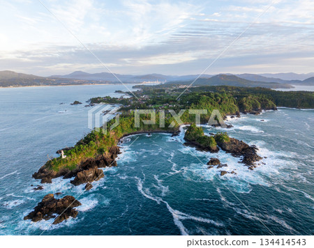 辰舞崎的黎明(宮城縣氣仙沼市大島) 辰舞崎的黎明(宮城縣氣仙沼市大島) 134414543