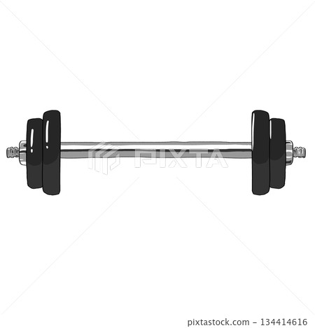 Simple barbell illustration Simple barbell illustration 134414616