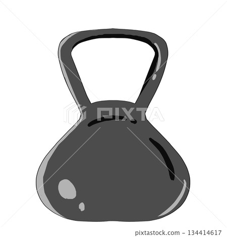 Kettlebell simple illustration Kettlebell simple illustration 134414617