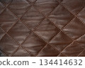Brown Quilted Leather Texture Background 134414632