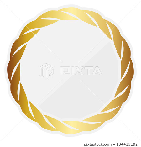 奢華的白色和金色金屬框架 134415192