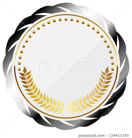 Luxurious metallic frame in white Luxurious metallic frame in white 134415193