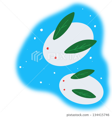 雪兔的插圖 134415746