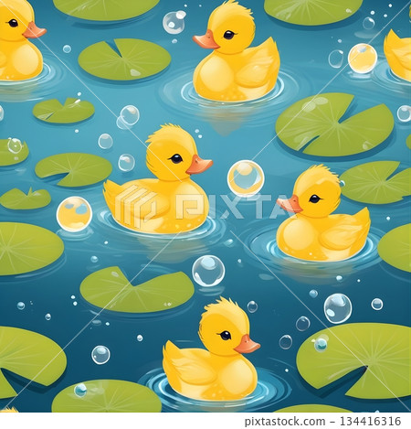 Little Ducks Pond Pattern 134416316