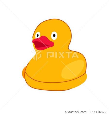 Yellow rubber duck representing childhood fun and innocence Yellow rubber duck representing childhood fun and innocence 134416322