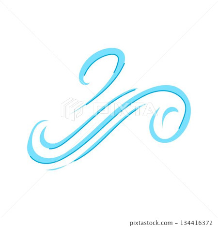 Wind gusts blowing air flow weather concept Wind gusts blowing air flow weather concept 134416372