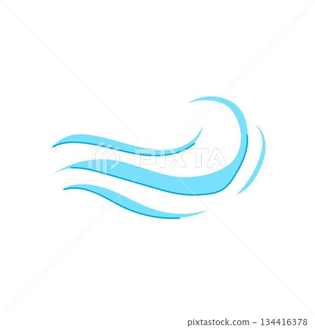 Wind gusts blowing abstract air movement symbol Wind gusts blowing abstract air movement symbol 134416378