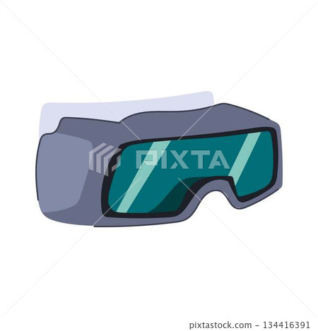 Welding safety goggles protecting eyes during work Welding safety goggles protecting eyes during work 134416391