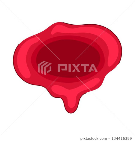 Red sealing wax stamp creating vintage emblem Red sealing wax stamp creating vintage emblem 134416399