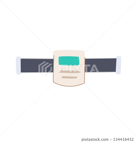 Water meter measuring consumption on residential pipe Water meter measuring consumption on residential pipe 134416432