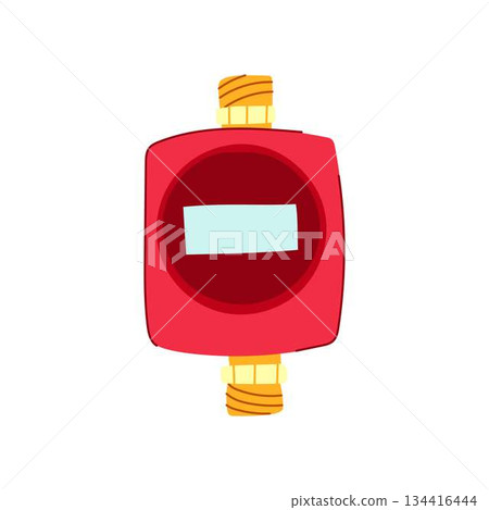 Water flow meter measuring resource consumption 134416444