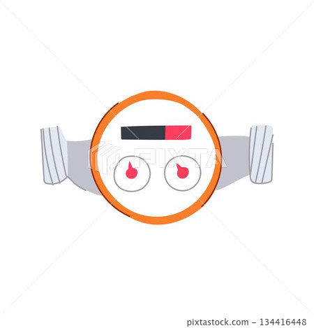 Water meter showing consumption and utility measurement 134416448