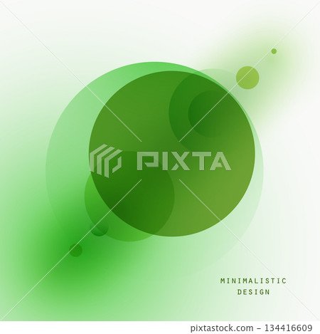 Elegant vector illustration with central translucent circle and smooth gradient backdrop. 134416609