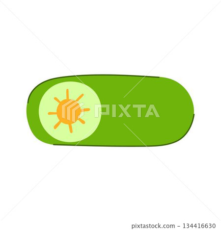 Toggle switch with sun icon setting day mode Toggle switch with sun icon setting day mode 134416630