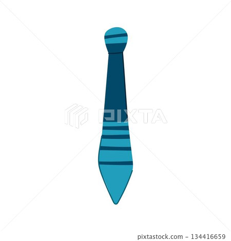 Blue striped necktie representing professional business style Blue striped necktie representing professional business style 134416659
