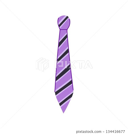 Purple striped necktie representing professional business fashion Purple striped necktie representing professional business fashion 134416677