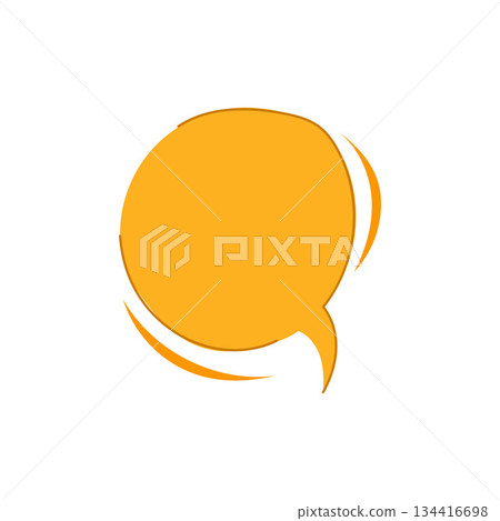 Orange speech bubble with communication concept Orange speech bubble with communication concept 134416698