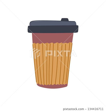 Reusable coffee cup for takeaway hot beverage Reusable coffee cup for takeaway hot beverage 134416711