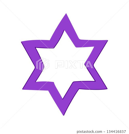 Star of david outline symbolizing judaism and spirituality Star of david outline symbolizing judaism and spirituality 134416837