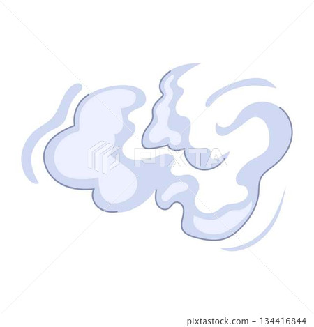 Speed smoke cloud cartoon dissolving effect vector Speed smoke cloud cartoon dissolving effect vector 134416844