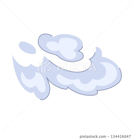 Dynamic speed smoke cloud cartoon effect drawing 134416847