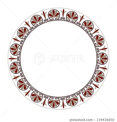 Seamless classic Greek ornament. Classic Endless pattern frame border. Ancient Greece, Roman Empire. Typical egyptian, greek, china motives. For ceramic, porcelain, embroidery, sandblasting, laser, pl Seamless classic Greek ornament. Classic Endless pattern frame border. Ancient Greece, Roman Empire. Typical egyptian, greek, china motives. For ceramic, porcelain, embroidery, sandblasting, laser, pl 134416850