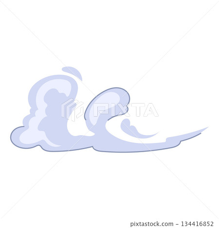 Speed smoke cloud dust trail cartoon element Speed smoke cloud dust trail cartoon element 134416852