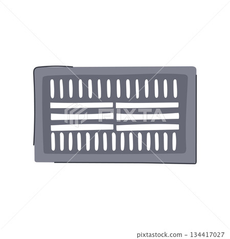 Road drain sewer cover illustration for stormwater management 134417027