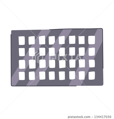 Road storm drain grate vector illustration Road storm drain grate vector illustration 134417030