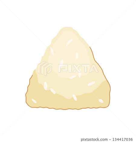 Japanese onigiri rice dumpling isolated illustration 134417036
