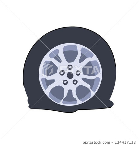 Automobile wheel having flat tire and puncture problem Automobile wheel having flat tire and puncture problem 134417138