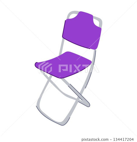 Purple portable folding chair for outdoor events 134417204