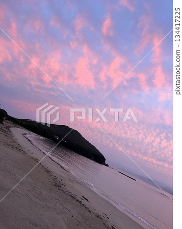 Sunset on the beach 134417225