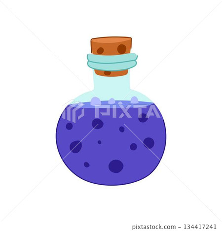 Poison potion bottle containing toxic liquid concept Poison potion bottle containing toxic liquid concept 134417241