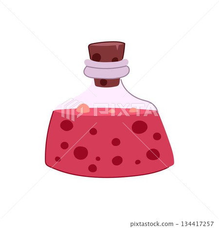 Cartoon potion bottle for magic and halloween concepts 134417257
