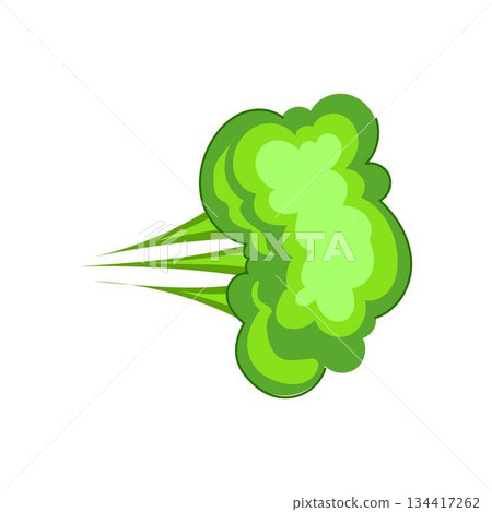 Green cloud of poison gas or smoke 134417262