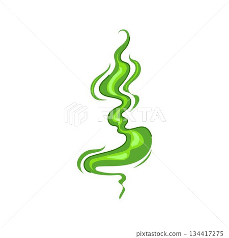 Green spreading gas cloud forming toxic vapor 134417275