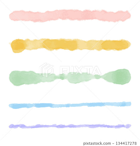 簡易手繪線條素材系列 | 模糊線條套裝 134417278