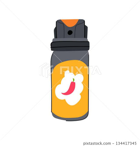 Pepper spray bottle representing personal self defense and safety Pepper spray bottle representing personal self defense and safety 134417345