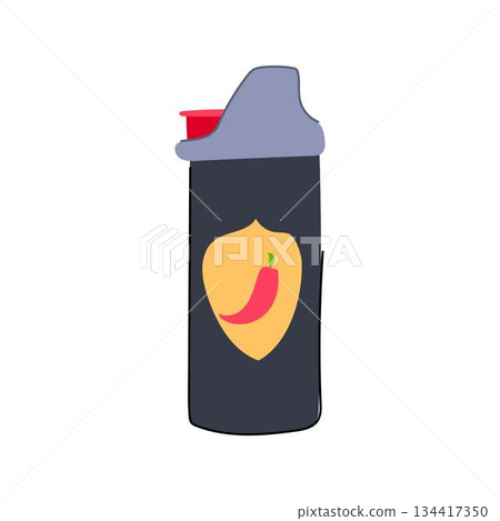 Pepper spray canister showing capsaicin chili protection 134417350