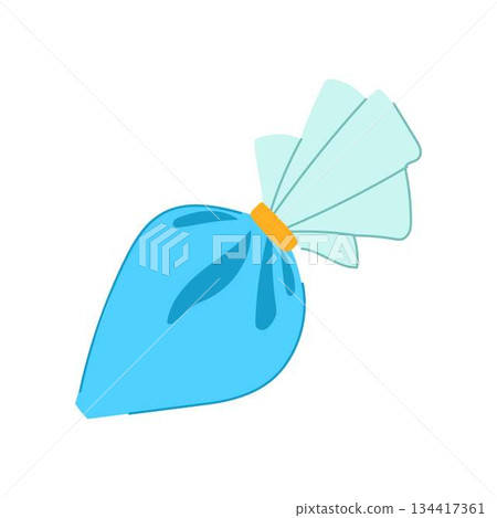Pastry bag for baking and cake decorating illustration Pastry bag for baking and cake decorating illustration 134417361