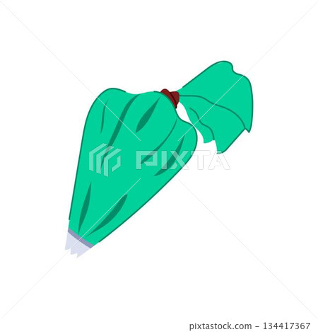 Pastry bag with piping tip for decorating cakes Pastry bag with piping tip for decorating cakes 134417367