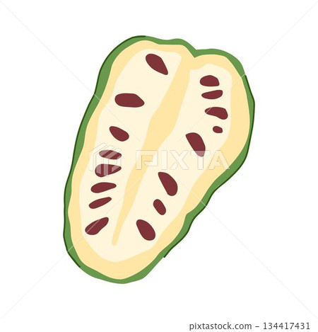 Noni fruit illustration showing healthy food concept Noni fruit illustration showing healthy food concept 134417431
