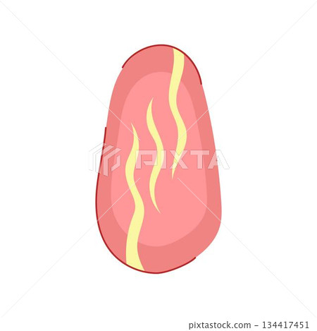 Decorative pink artificial nail with wavy stripes design Decorative pink artificial nail with wavy stripes design 134417451