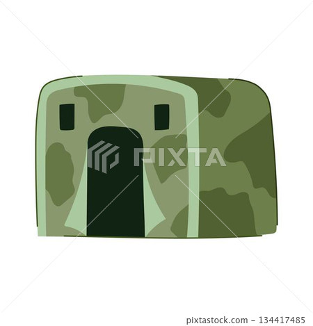 Military tent providing shelter for army personnel Military tent providing shelter for army personnel 134417485