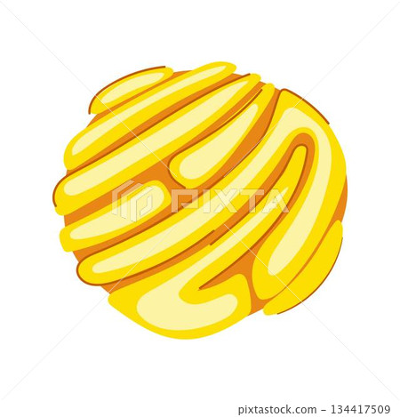 Traditional mexican concha sweet bread flat illustration 134417509