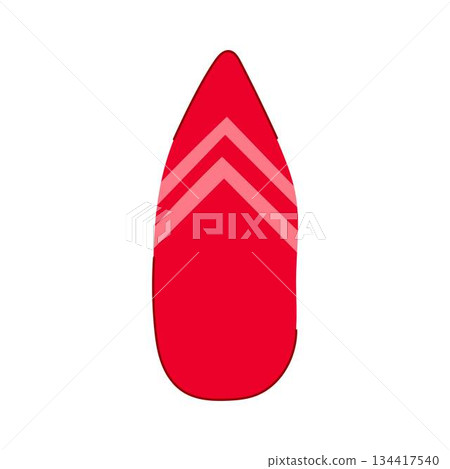 Elegant red almond nail shape with polish art Elegant red almond nail shape with polish art 134417540