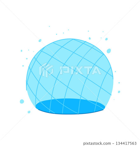 Blue magic shield protecting invisible content 134417563