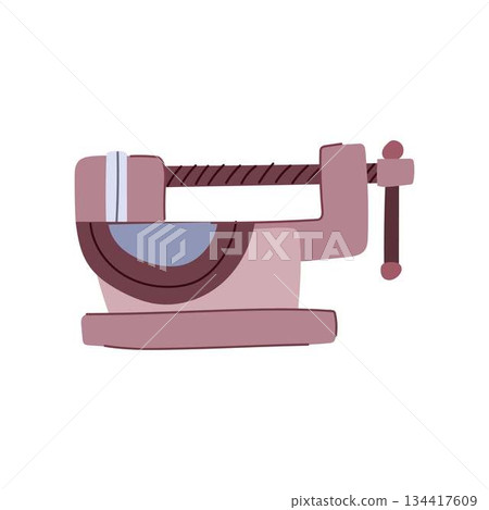 Machine vice tool holding object for workshop tasks 134417609