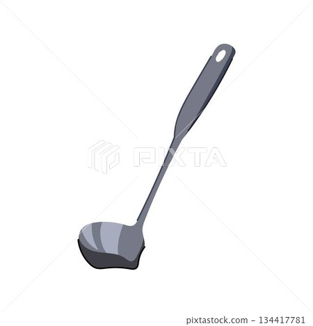Metal kitchen ladle for serving soup and cooking Metal kitchen ladle for serving soup and cooking 134417781